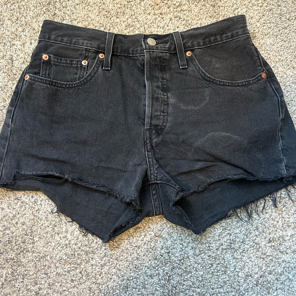 Black levi Size 27 high waisted shorts